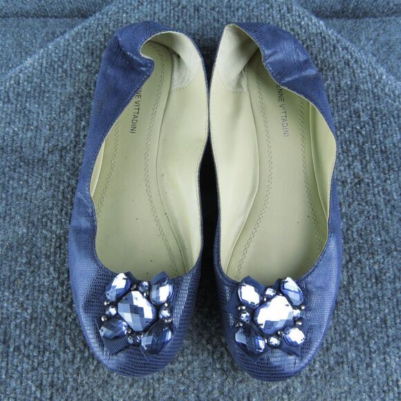 Adrienne Vittadini Cath Jewel Women Ballet Shoes Sz 7.5 Medium‎ Purple Synthetic - Picture 3 of 9